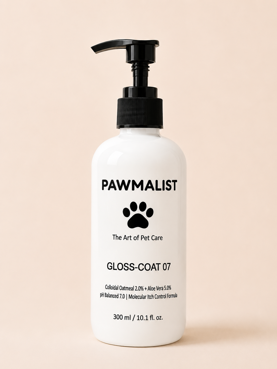 Pawmalist Gloss-Coat 07 – Oatmeal & Aloe Vera Dog Wash for Shiny Coat, Dry & Sensitive Skin (300ml)