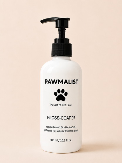 Pawmalist Gloss-Coat 07 – Oatmeal & Aloe Vera Dog Wash for Shiny Coat, Dry & Sensitive Skin (300ml)